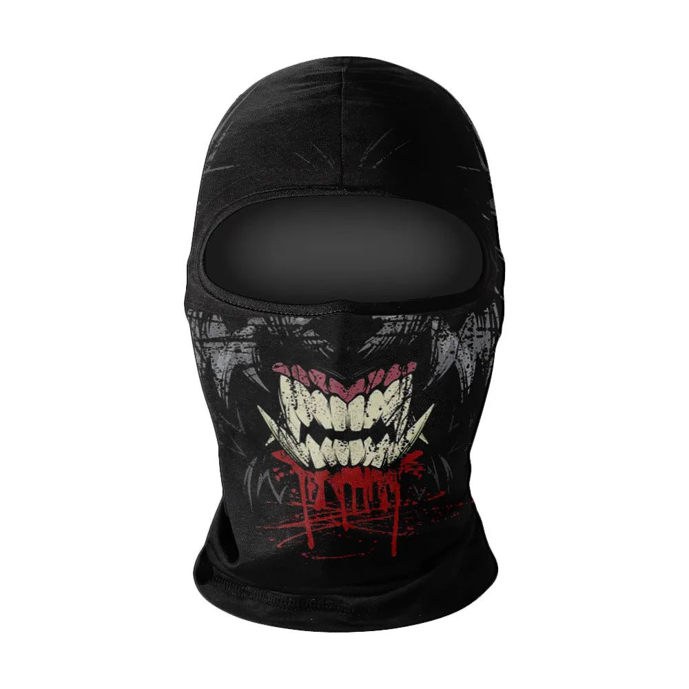 Summer breathable full face sun protection headgear in ice silk fabric, polyester, average size, available in multiple colours