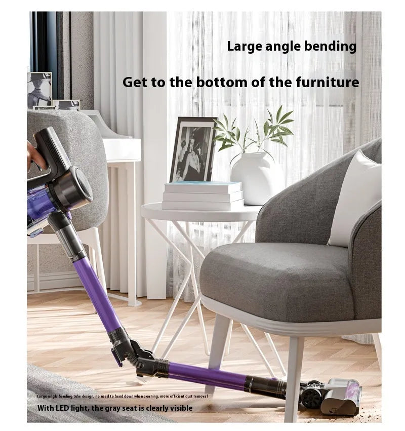 Brushless foldable handheld vacuum cleaner 250W black purple with large suction