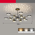Black 13-head iron Nordic star pendant ceiling light with remote control