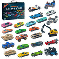 Christmas advent calendar blind box with 24 alloy car model toys, sliding function, colour SZ303, for children 4-6