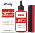 Car glass oil film cleaner bottle with red sponge for windscreen stain removal