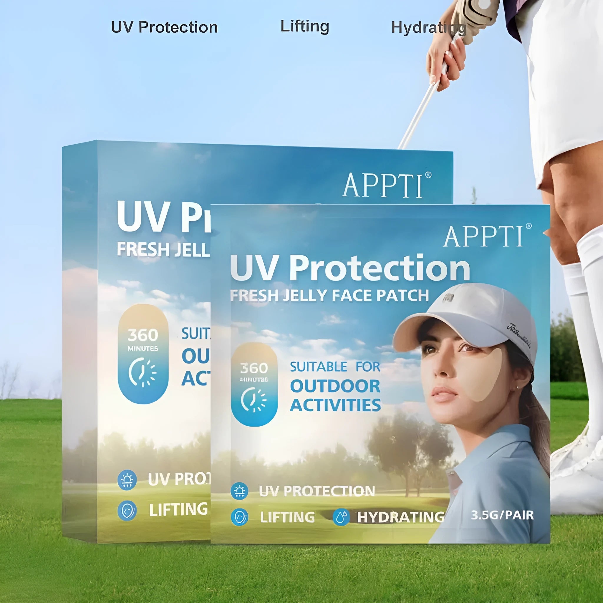 UV-proof outdoor sports protection eyes mask with 5ml/g content per pair in standard packaging