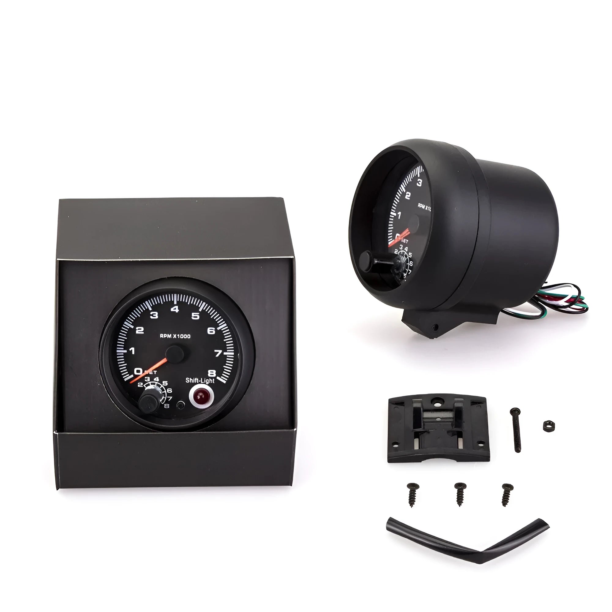 Blue light pointer automotive tachometer with 95mm diameter plastic casing