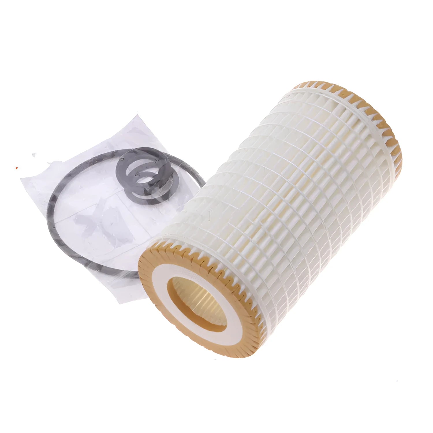 HU718 5X oil filter with polyester mesh and wire wound filter element showing 10mm connections