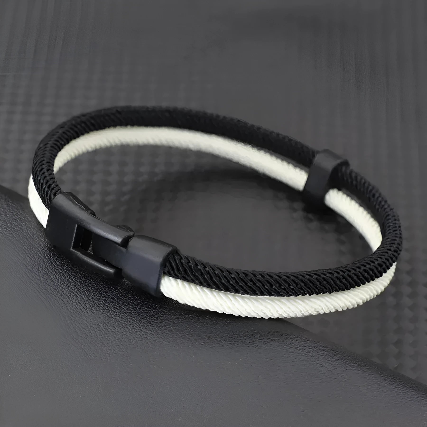 Handmade woven hand strap in milan rope alloy with alloy fittings