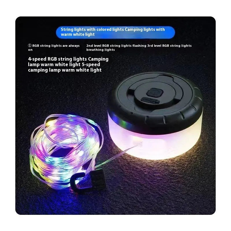 Charging multifunctional camping lantern M with warm light and colourful light modes